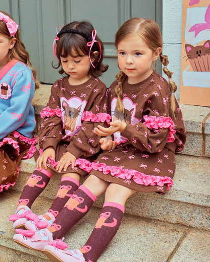 Cute Cat Cake Ruffle Sweatshirt