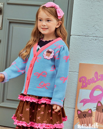 Sweet Bow Cardigan & Skirt – Little Princess Look