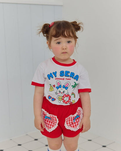Cute Bunny Summer Top Short Set – Comfy & Adorable