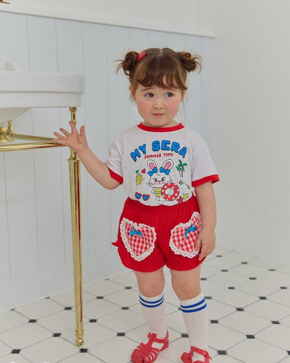 Cute Bunny Summer Top Short Set – Comfy & Adorable