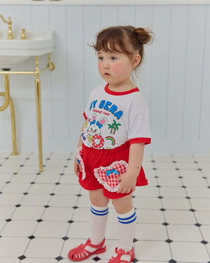 Cute Bunny Summer Top Short Set – Comfy & Adorable