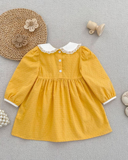 Golden Era Smocked Dress - Amber Honey