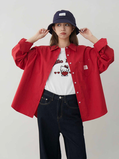 Hello Kitty Graphic Tee – Cute Casual Cartoon T-Shirt for Women & Teens