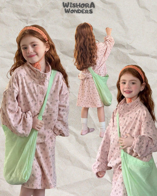 Girls Floral Lounge Set
