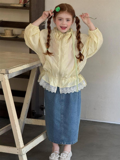 Sunny Day Ruffle Jacket - Soft Lemon