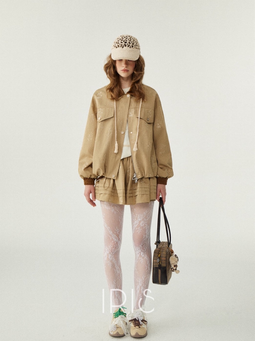 Wildflower Embroidered Pleated Skirt - Golden Sand