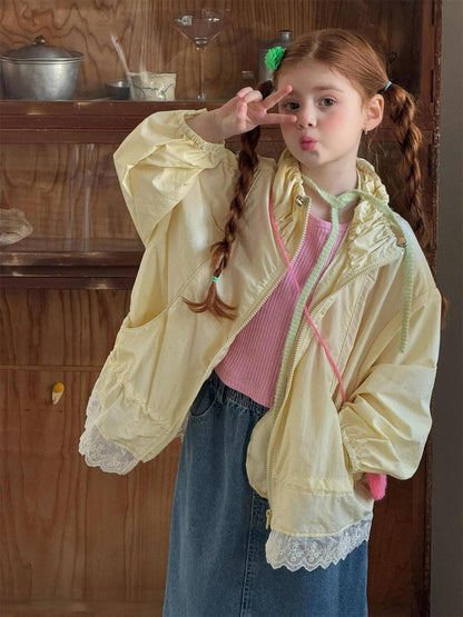 Sunny Day Ruffle Jacket - Soft Lemon