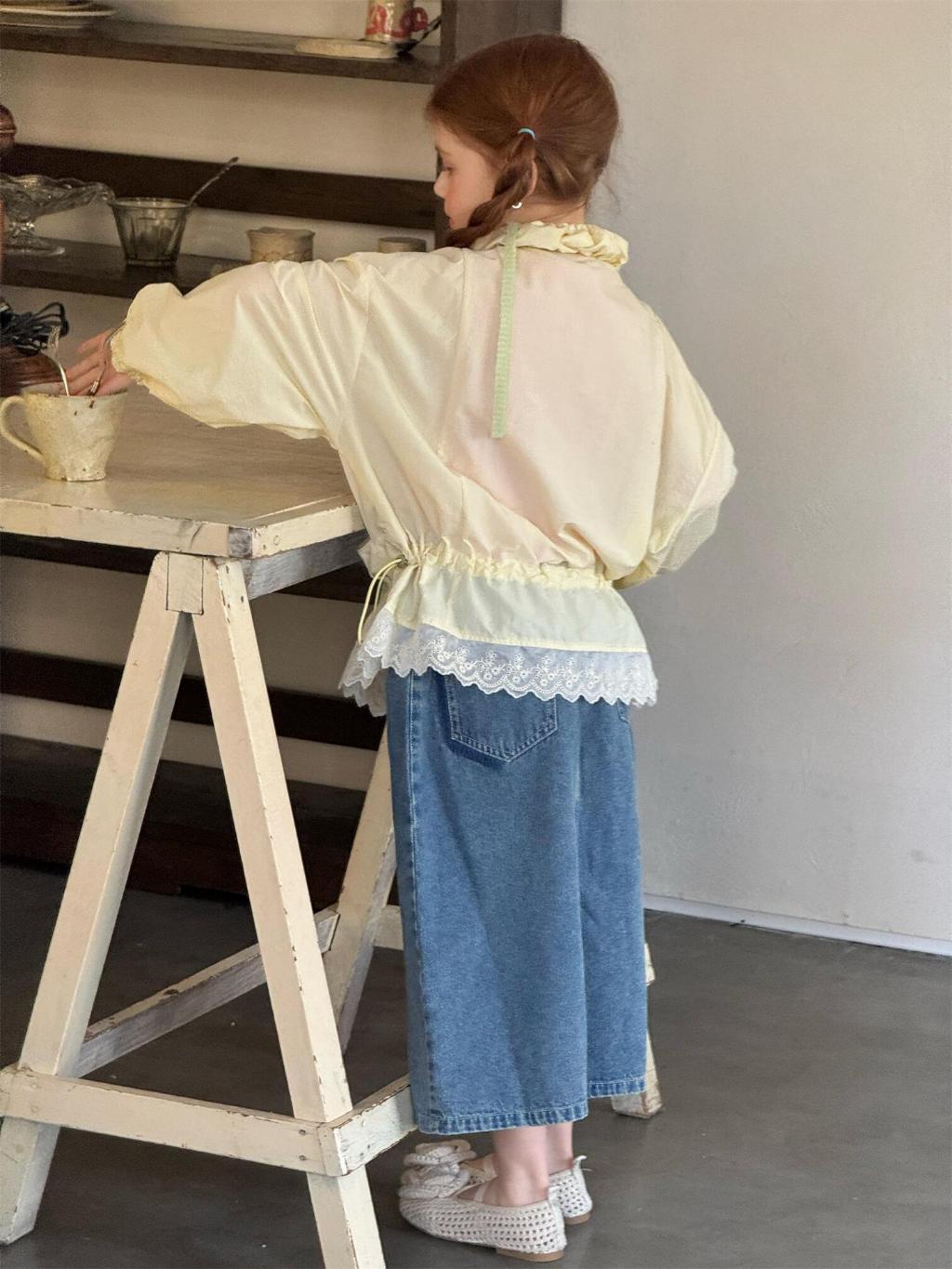 Sunny Day Ruffle Jacket - Soft Lemon