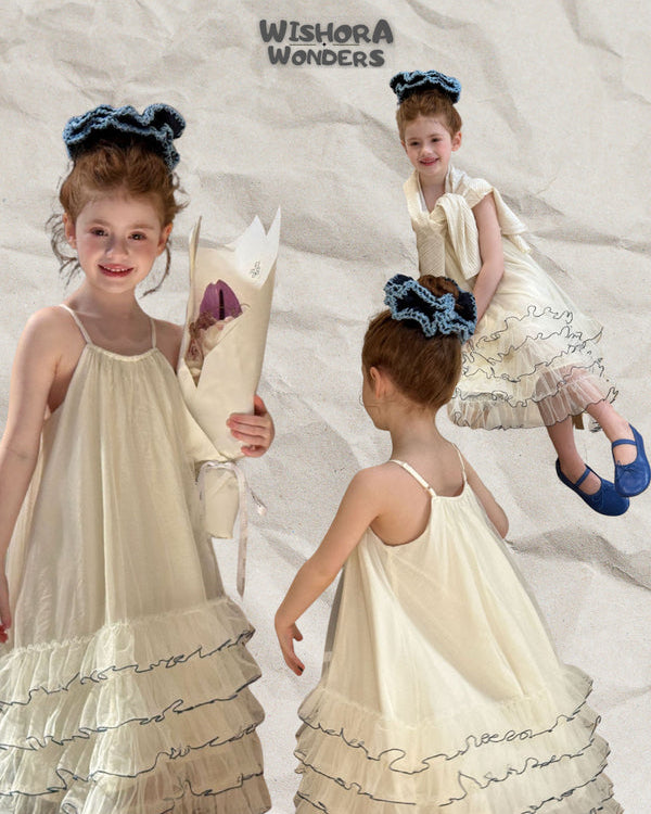 Enchanted Tulle Tiered Dress - Creamy Vanilla