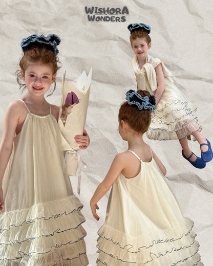 Enchanted Tulle Tiered Dress - Creamy Vanilla