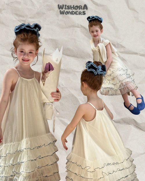 Enchanted Tulle Tiered Dress - Creamy Vanilla