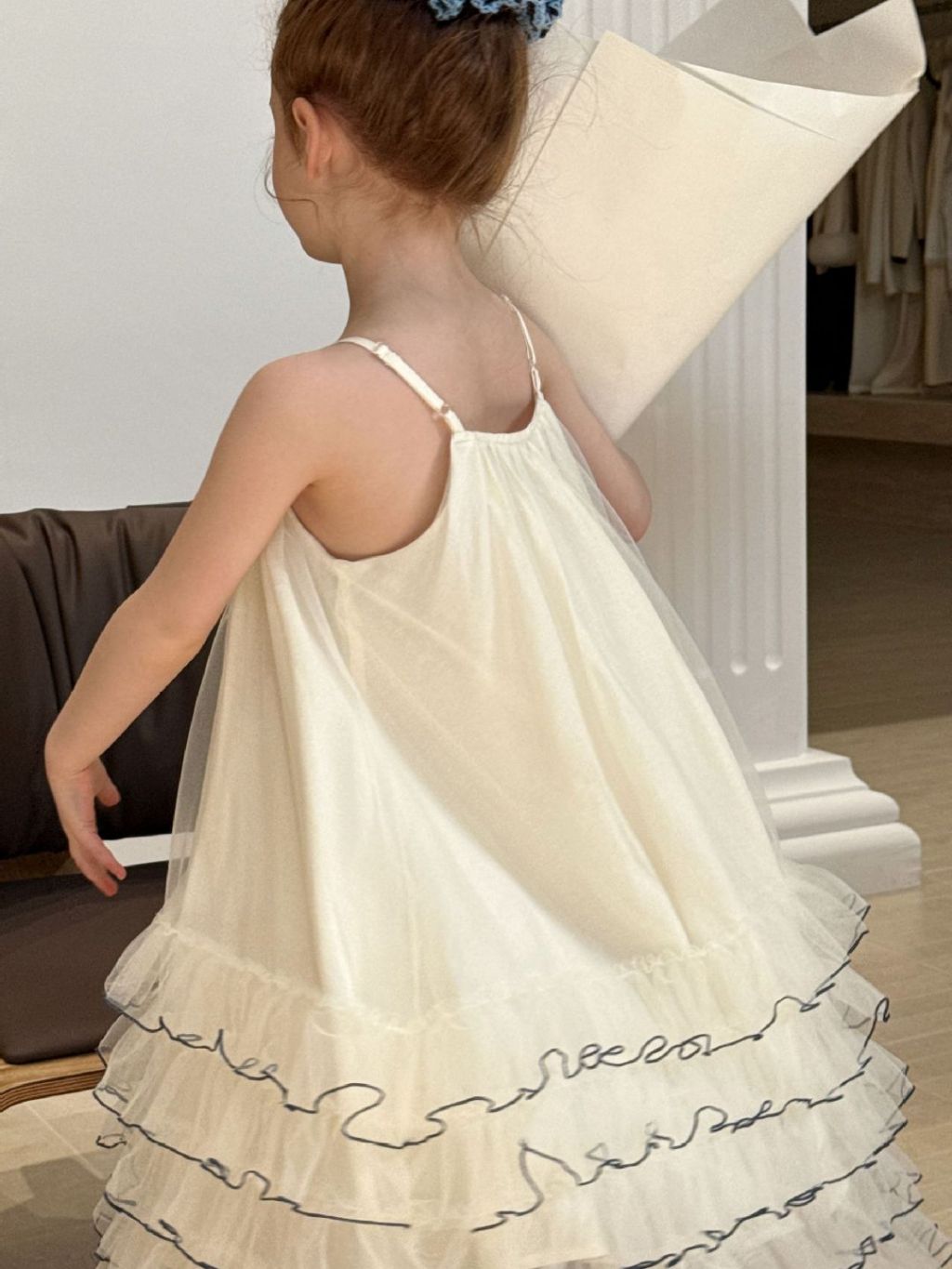 Enchanted Tulle Tiered Dress - Creamy Vanilla