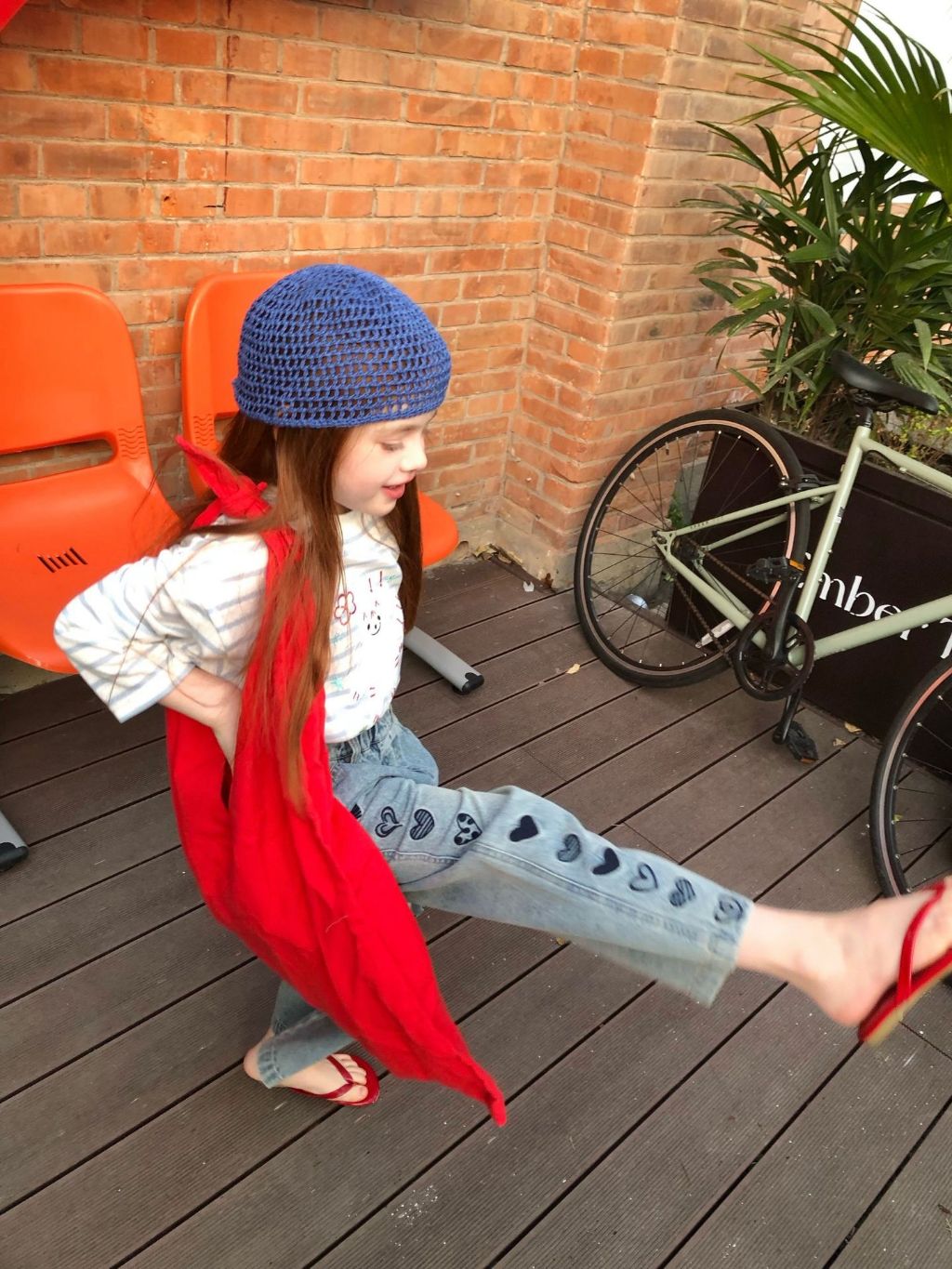 Girls Heart Embroidered Wide Leg Denim Pants – Kids Jeans