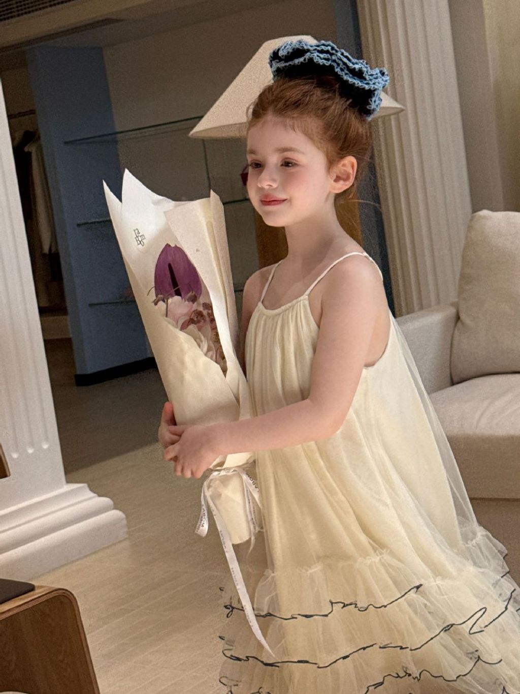 Enchanted Tulle Tiered Dress - Creamy Vanilla