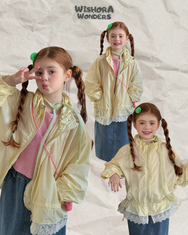 Sunny Day Ruffle Jacket - Soft Lemon
