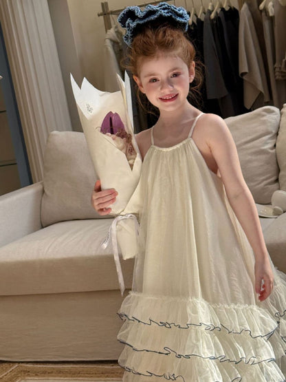 Enchanted Tulle Tiered Dress - Creamy Vanilla
