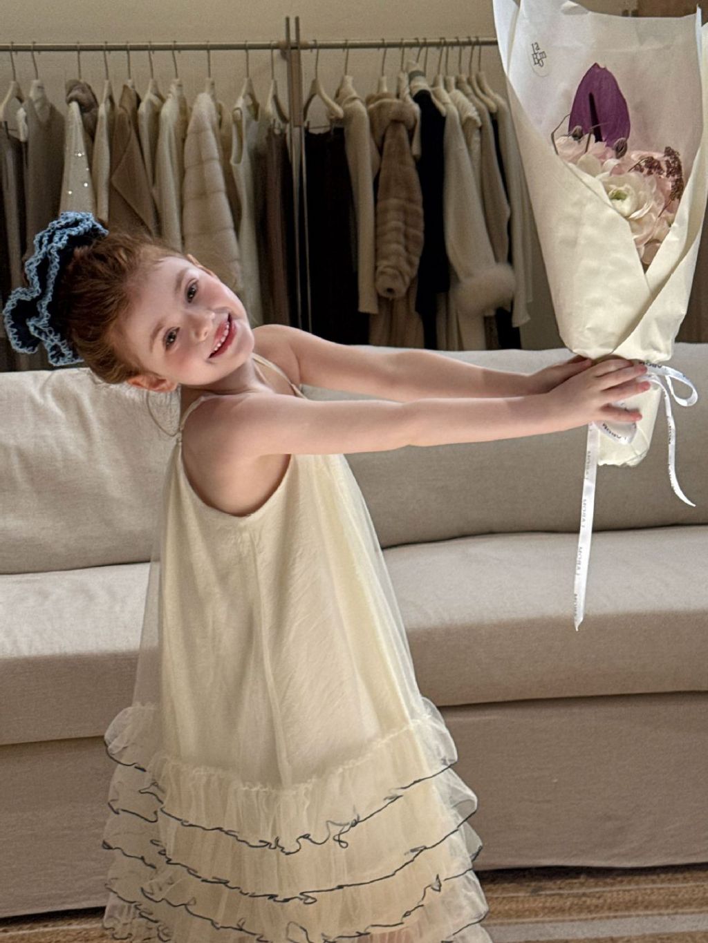 Enchanted Tulle Tiered Dress - Creamy Vanilla